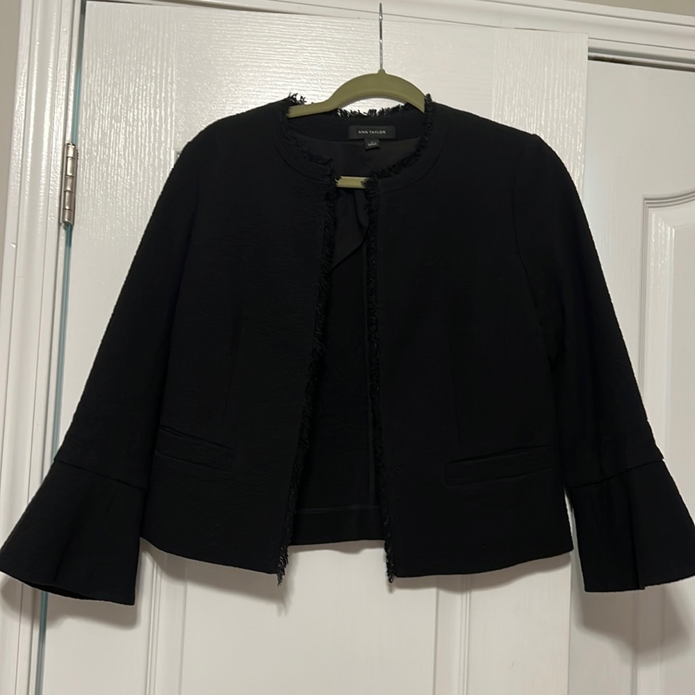 Bell sleeve black blazer